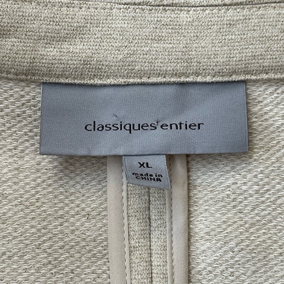 Classiques Entier 3/4 Sleeve Cream Jacket with Subtle Gold Sparkle, XL - Picture 3 of 8